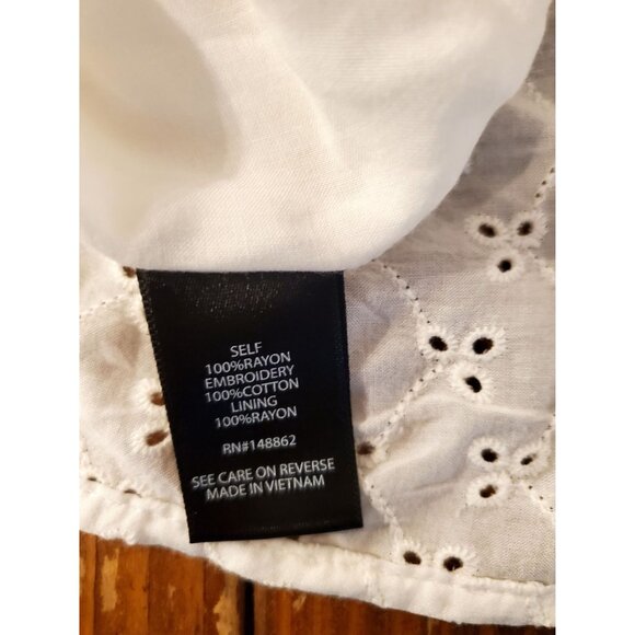 Torrid 1X White Eyelet Halter Top Tiered Ruffle Sleeveless Lined Plus Size 14 16 - Picture 7 of 11